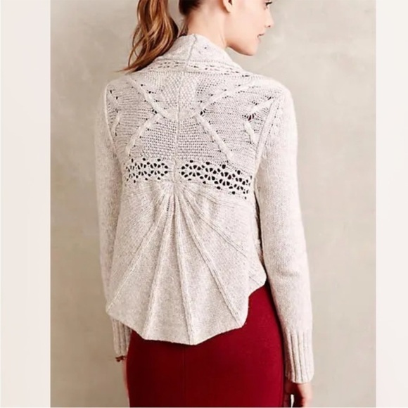 Anthropologie Angel Of The North Anais Wool Blend Cardigan Sweater - Picture 2 of 12
